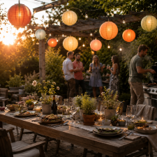 Summer Barbecue Ideas with Paper Lanterns